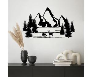 Stylish Black Decorative Metal Wall Accessory, 40 x 70 cm, 100% Metal, 1.5 mm Thick, Lightweight & Easy to Hang, Perfect for Modern Decor
