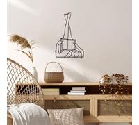 Stylish Black Decorative Metal Wall Accessory, 42 x 69 cm, 100% Metal, 1.5 mm Thickness, Perfect for Modern Home Decor & Unique Wall Art