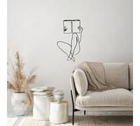Stylish Black Decorative Metal Wall Accessory, 43 x 70 cm, 100% Metal, 1.5 mm Thickness, Perfect for Modern Home Decor & Unique Wall Art