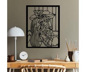 Stylish Black Decorative Metal Wall Accessory, 44 x 56 cm, 100% Metal, 1.5 mm Thickness, Perfect for Modern Home Decor & Unique Wall Art