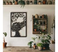 Stylish Black Decorative Metal Wall Accessory, 45 x 70 cm, 100% Steel, 1.5 mm Thick, Lightweight 0.8 kg, Perfect for Modern Home Decor