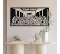 Stylish Black Decorative Metal Wall Accessory, 46 x 95 cm, 100% Steel, 1.2 mm Thickness, Durable & Elegant Design for Home or Office Decor