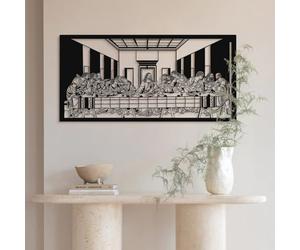 Stylish Black Decorative Metal Wall Accessory, 46 x 95 cm, 100% Steel, 1.2 mm Thickness, Durable & Elegant Design for Home or Office Decor