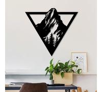 Stylish Black Decorative Metal Wall Accessory, 48 x 53 cm, 100% Metal, 1.5 mm Thickness, Lightweight & Durable, Perfect for Modern Home Decor