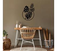 Stylish Black Decorative Metal Wall Accessory, 48 x 67 cm, 100% Metal, 1.5 cm Thick, Perfect for Modern Home Decor & Unique Wall Art