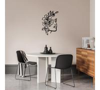 Stylish Black Decorative Metal Wall Accessory, 48 x 70 cm, 100% Metal, 1.5 cm Thick, Perfect for Modern Home Decor & Unique Wall Art