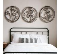 Stylish Black Decorative Metal Wall Accessory, 49 x 49 cm, 100% Steel, 1.5 mm Thickness, Durable & Elegant Design for Home Decor