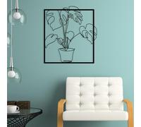 Stylish Black Decorative Metal Wall Accessory, 49 x 53 cm, 100% Metal, 1.2 mm Thickness, Perfect for Modern Home Decor & Unique Wall Art