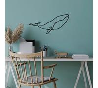 Stylish Black Decorative Metal Wall Accessory, 50 x 25 cm, 100% Metal (1.5 mm Thick), Easy Wall Mounting, Perfect for Modern Home Decor