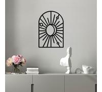Stylish Black Decorative Metal Wall Accessory, 50 x 34 cm, 100% Metal (1.5 mm), Easy Wall Mounting, Perfect for Modern Home Decor