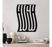 Stylish Black Decorative Metal Wall Accessory, 50 x 37 cm, 100% Metal, 1.5 mm Thickness, Lightweight & Durable, Perfect for Modern Home Decor
