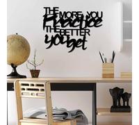 Stylish Black Decorative Metal Wall Accessory, 50 x 38 cm, 100% Metal, 1.5 mm Thickness, Lightweight 0.70 kg, Perfect for Modern Home Decor