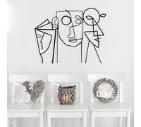 Stylish Black Decorative Metal Wall Accessory, 50 x 39 cm, 100% Metal, 1.2 mm Thickness, Perfect for Modern Home Decor & Unique Wall Art