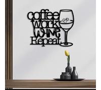 Stylish Black Decorative Metal Wall Accessory, 50 x 40 cm, 100% Metal, 1.5 mm Thickness, Lightweight (0.71 kg), Perfect for Modern Home Decor