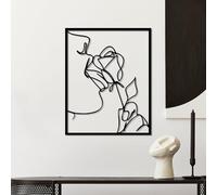 Stylish Black Decorative Metal Wall Accessory, 50 x 40 cm, 100% Metal, 1.5 mm Thickness, Lightweight & Modern Design for Home Decor
