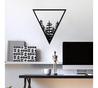 Stylish Black Decorative Metal Wall Accessory, 50 x 48 cm, 100% Metal (1.5 mm), Lightweight & Easy to Hang, Perfect for Modern Home Decor