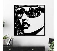 Stylish Black Decorative Metal Wall Accessory, 50 x 49 cm, 100% Metal, 1.5 mm Thickness, Lightweight 1.25 kg, Perfect for Modern Home Decor