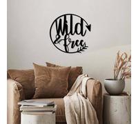 Stylish Black Decorative Metal Wall Accessory, 50 x 50 cm, 100% Metal, 1.5 mm Thickness, Lightweight 0.73 kg, Perfect for Modern Home Decor