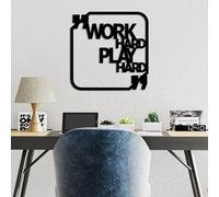 Stylish Black Decorative Metal Wall Accessory, 50 x 50 cm, 100% Metal, 1.5 mm Thickness, Lightweight (0.91 kg), Perfect for Modern Home Decor