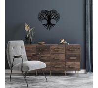 Stylish Black Decorative Metal Wall Accessory, 50 x 54 cm, 100% Metal, 1.5 mm Thickness, Perfect for Modern Home Decor & Unique Wall Art