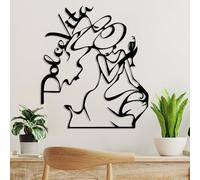 Stylish Black Decorative Metal Wall Accessory, 50 x 56 cm, 100% Metal, 1.5 mm Thickness, Lightweight & Modern Design for Home Decor