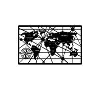 Stylish Black Decorative Metal Wall Accessory, 50 x 82 cm, 100% Metal, 1.5 mm Thick, Lightweight (0.8 kg), Perfect for Home Decor and Modern Spaces