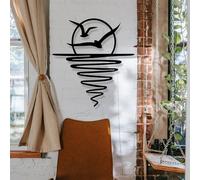 Stylish Black Decorative Metal Wall Accessory, 51 x 54.5 cm, 100% Metal, 1.2 mm Thickness, Perfect for Modern Home Decor & Unique Wall Art