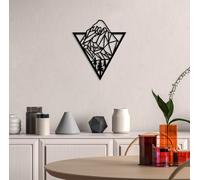 Stylish Black Decorative Metal Wall Accessory, 51 x 57 cm, 100% Metal, 1.5 mm Thickness, Lightweight & Modern Design for Home Decor
