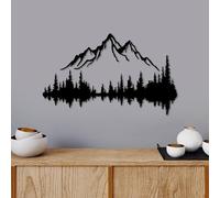 Stylish Black Decorative Metal Wall Accessory, 52 x 20 cm & 70 x 43 cm, 100% Metal, 1.5 mm Thick, Easy Wall Mounting, Perfect for Home Decor