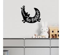 Stylish Black Decorative Metal Wall Accessory, 52 x 46 cm, 100% Metal, 1.5 mm Thickness, Lightweight & Elegant Design for Home Decor