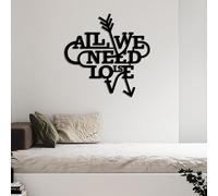 Stylish Black Decorative Metal Wall Accessory, 52 x 51 cm, 100% Metal, 1.5 mm Thickness, Lightweight & Modern Design for Home Decor