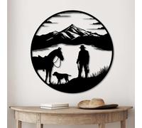 Stylish Black Decorative Metal Wall Accessory, 53 x 53 cm, 100% Metal (1.5 mm Thick), Perfect for Modern Home Decor & Art Display