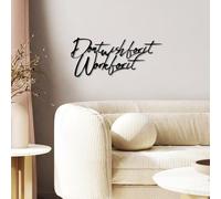 Stylish Black Decorative Metal Wall Accessory, 55 x 23 cm, 100% Metal, 1.5 mm Thickness, Lightweight & Modern Design for Home Decor