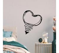 Stylish Black Decorative Metal Wall Accessory, 55 x 70 cm, 100% Metal, 1.5 mm Thick, Lightweight & Easy to Hang, Perfect for Modern Decor