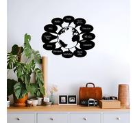 Stylish Black Decorative Metal Wall Accessory, 55 x 70 cm, 100% Metal, 1.5 mm Thickness, Perfect for Modern Home Decor & Unique Wall Art