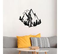 Stylish Black Decorative Metal Wall Accessory, 57 x 70 cm, 100% Metal, 1.5 mm Thickness, Perfect for Modern Home Decor & Unique Wall Art