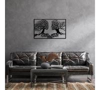 Stylish Black Decorative Metal Wall Accessory, 58 x 95 cm, 100% Metal, 1.5 mm Thickness, Perfect for Modern Home Decor & Unique Wall Art