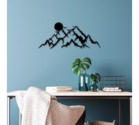 Stylish Black Decorative Metal Wall Accessory, 59 x 25 cm, 100% Metal (1.5 mm Thick), Easy Wall Mounting, Perfect for Modern Home Decor