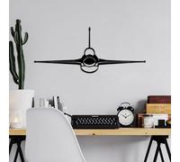 Stylish Black Decorative Metal Wall Accessory, 60 x 25 cm, 100% Metal, 1.5 mm Thickness, Lightweight & Modern Design for Home Decor