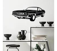 Stylish Black Decorative Metal Wall Accessory, 60 x 26 cm, 100% Metal, 1.5 mm Thickness, Lightweight and Durable, Perfect for Home Decor