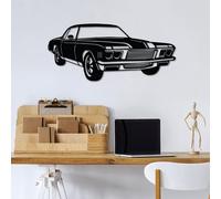 Stylish Black Decorative Metal Wall Accessory, 60 x 27 cm, 100% Metal, 1.5 mm Thickness, Lightweight & Modern Design for Home Decor