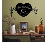 Stylish Black Decorative Metal Wall Accessory, 60 x 30 cm, 100% Metal, 1.5 mm Thickness, Perfect for Modern Home Decor & Unique Wall Art