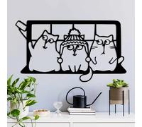 Stylish Black Decorative Metal Wall Accessory, 60 x 35 cm, 100% Metal, 1.5 mm Thickness, Perfect for Modern Home Decor & Unique Wall Art