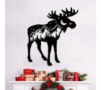 Stylish Black Decorative Metal Wall Accessory, 60 x 69 cm, 100% Metal, 1.5 mm Thick, Easy Wall Mounting, Perfect for Modern Home Decor