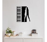 Stylish Black Decorative Metal Wall Accessory, 60 x 70 cm, 100% Metal, 1.5 mm Thickness, Perfect for Modern Home Decor & Unique Wall Art