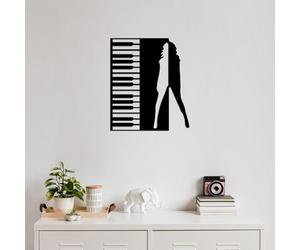 Stylish Black Decorative Metal Wall Accessory, 60 x 70 cm, 100% Metal, 1.5 mm Thickness, Perfect for Modern Home Decor & Unique Wall Art
