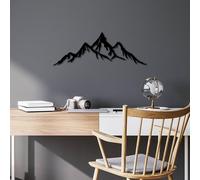 Stylish Black Decorative Metal Wall Accessory, 62 x 22 cm, 100% Metal (1.5 mm Thick), Easy Wall Mounting, Perfect for Modern Home Decor