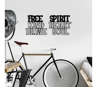 Stylish Black Decorative Metal Wall Accessory, 62 x 27 cm, 100% Metal, 1.5 mm Thickness, Lightweight & Modern Design for Home Decor