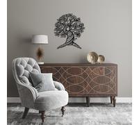 Stylish Black Decorative Metal Wall Accessory, 62 x 70 cm, 100% Metal, 1.5 mm Thickness, Perfect for Modern Home Decor & Unique Wall Art