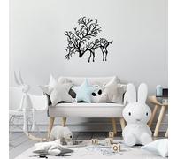 Stylish Black Decorative Metal Wall Accessory, 66 x 70 cm, 100% Metal, 1.5 cm Thick, Perfect for Modern Home Decor & Unique Wall Art